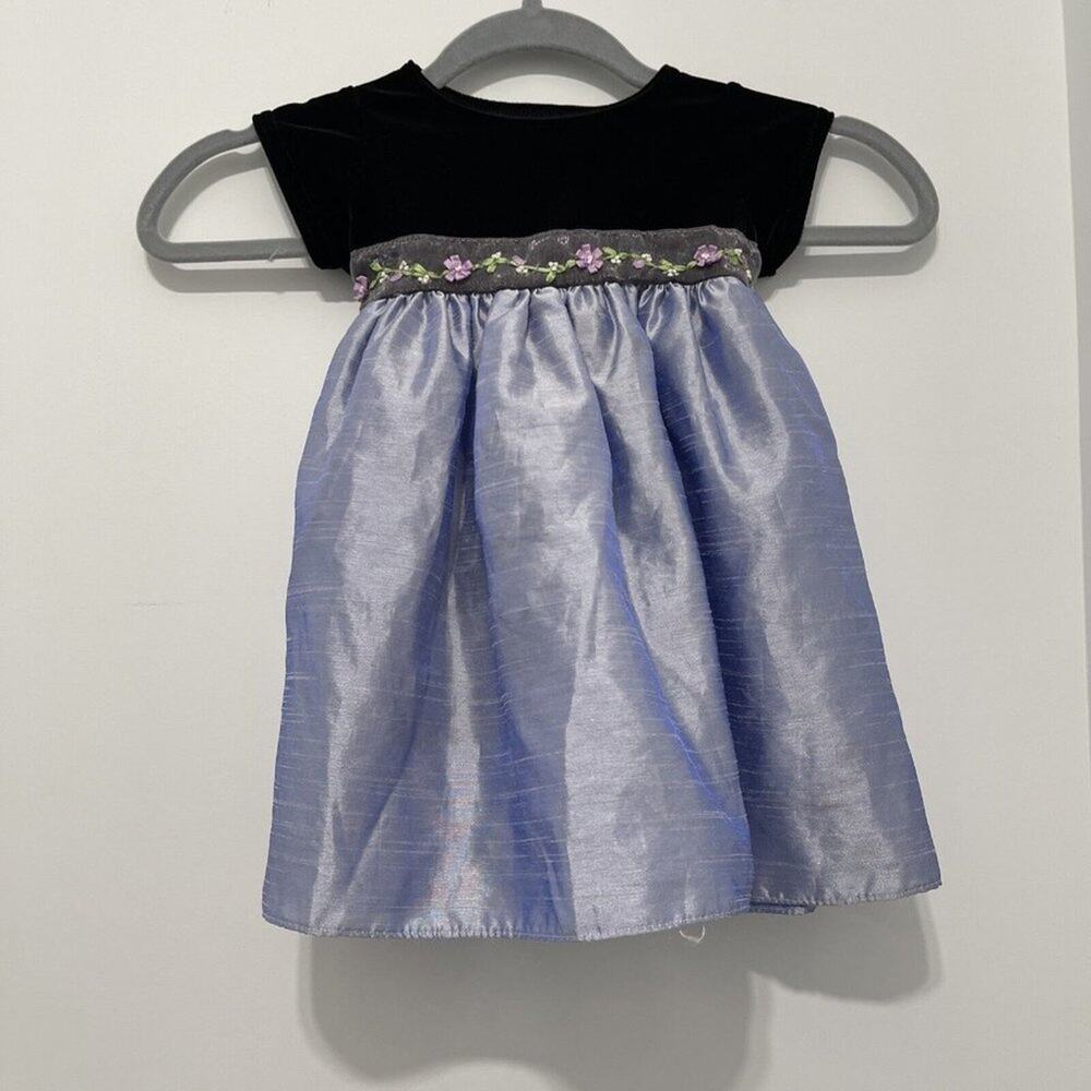 PERFECTLY Dressed Baby Girls Dress Blue Black Size 12 Months